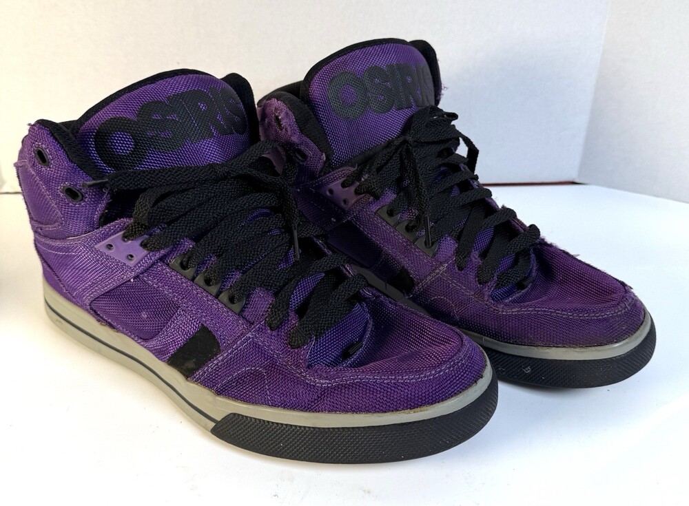 RARE Osiris NYC 83 Vulc Purple & Black Men's US 10 VNTG Skate Sneakers Shoe Y2K